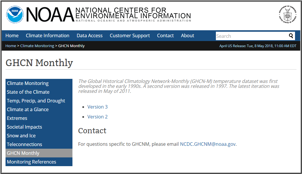 GHCN Monthly Temperature Dataset