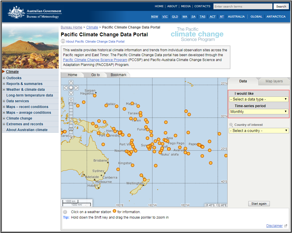 Pacific Climate Change Data Portal