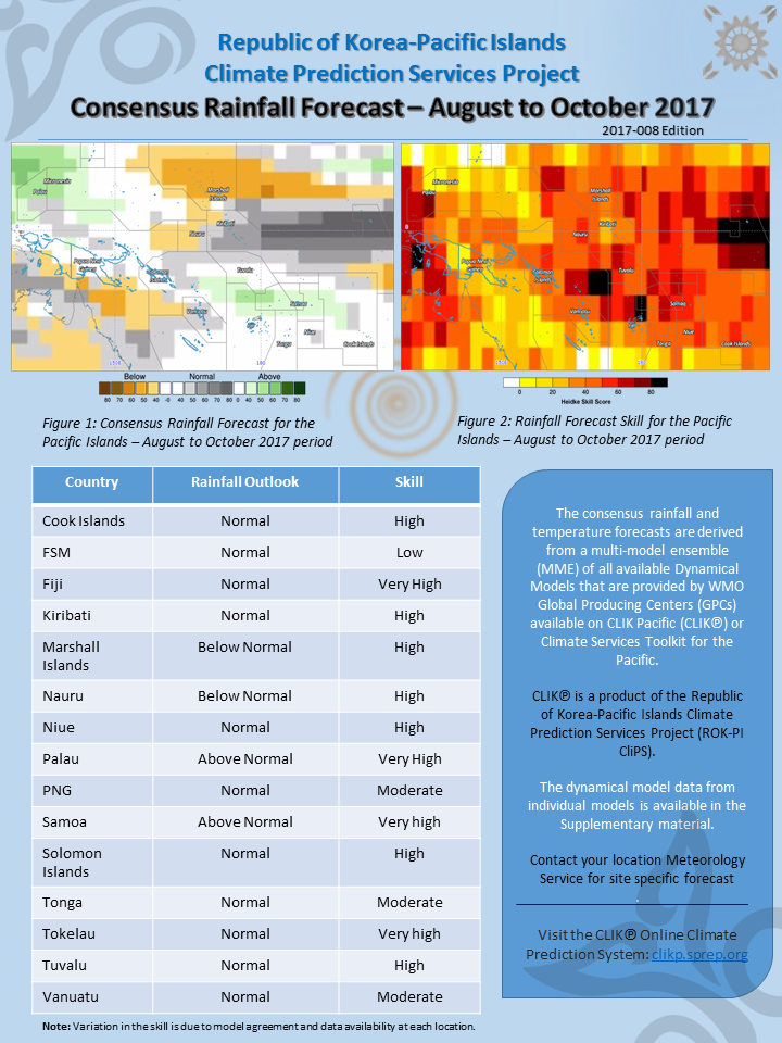 Seasonal Rainfall Forecast - ASO 2017 season