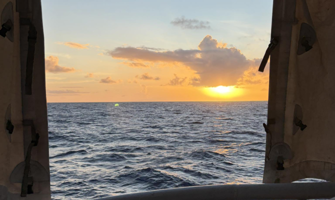 Sunset onboard the Mataliki
