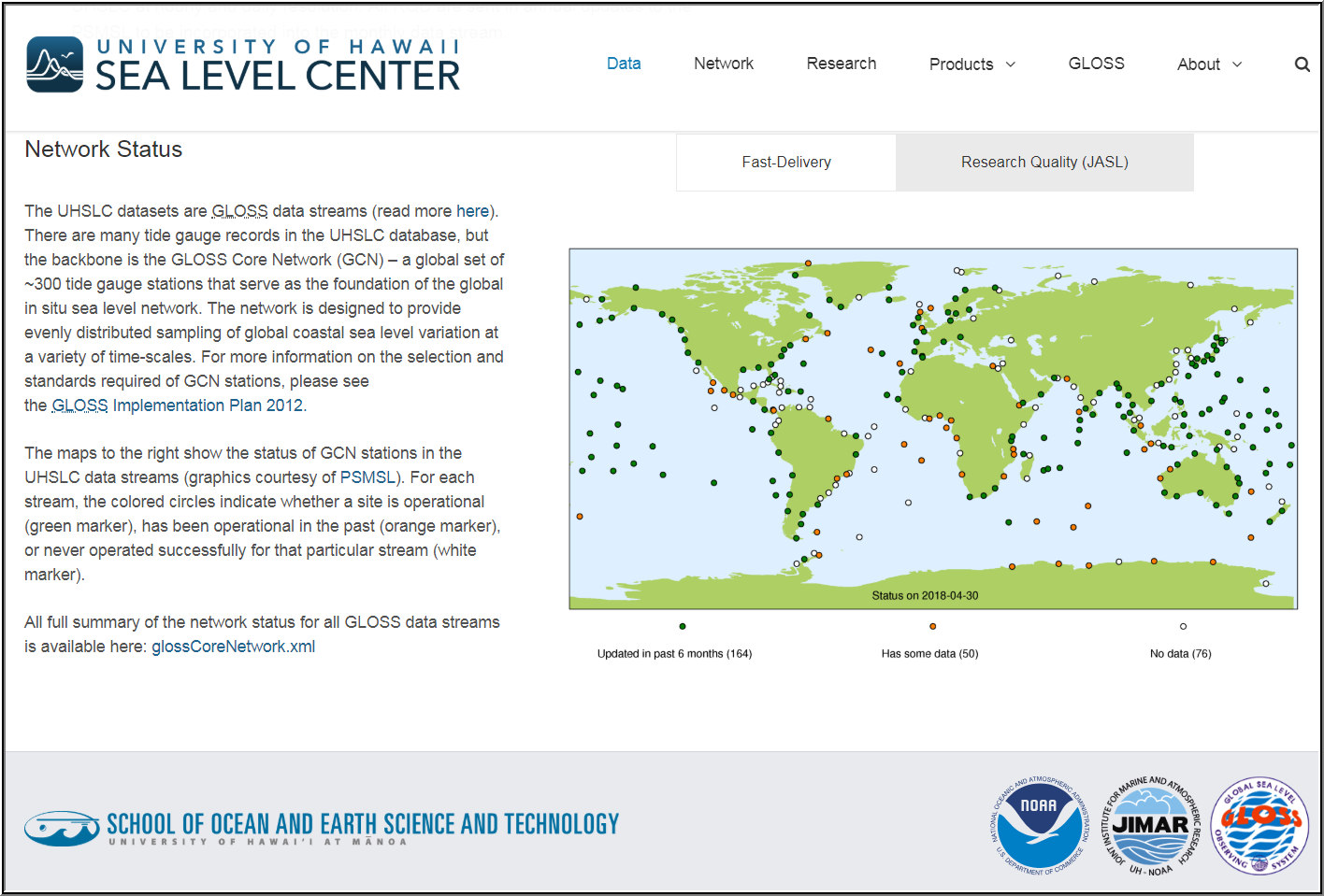 University of Hawaii Sea Level Center: Data