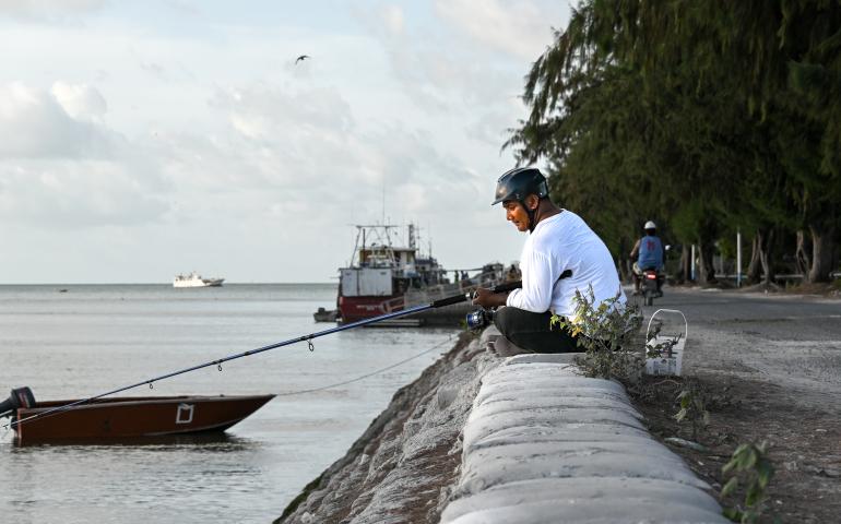 Kiribati fisherman